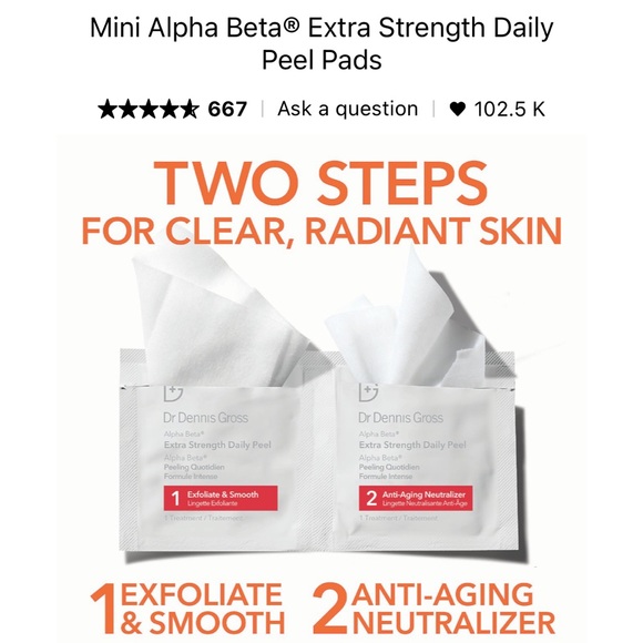 🆕 Dr.Dennis Gross Alpha Beta Extra Strength Daily Peel Pads - Picture 4 of 12